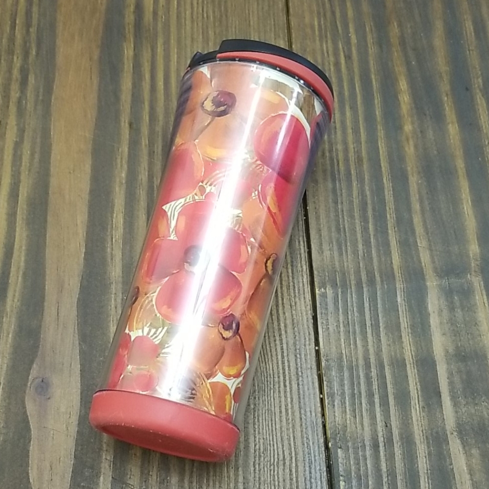 Starbucks 2007 Flower 16oz  Flip Top Coffee Cup